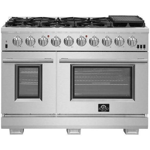 Forno 48" Gas Burner/Electric Oven Pro Range + Refrigerator + Microwave Drawer + Dishwasher Appliance Package