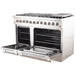 Forno 48" Gas Burner, Electric Oven Range, Range Hood, 60" Refrigerator, Dishwasher and Microwave Drawer Appliance Package