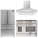 Forno 48" Gas Burner, Electric Oven Range, Range Hood and 36" Refrigerator Appliance Package