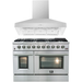 Forno 48" Gas Range and Wall Mount Range Hood Appliance Package