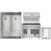 Forno 48" Gas Range, Premium Hood, 56" Pro-Style Refrigerator and Stainless Steel Dishwasher Pro Appliance Package