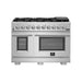 Forno 48" Gas Range, Premium Hood, French Door Refrigerator and Stainless Steel Dishwasher Pro Appliance Package