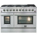 Forno 48" Gas Range, Range Hood and 36" Refrigerator Appliance Package