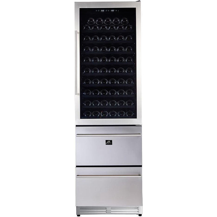 Forno 48" Gas Range + Range Hood + Refrigerator + Microwave Drawer + Dishwasher + Wine Cooler Appliance Package