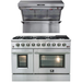 Forno 48" Gas Range + Wall Mount Range Hood Appliance Package