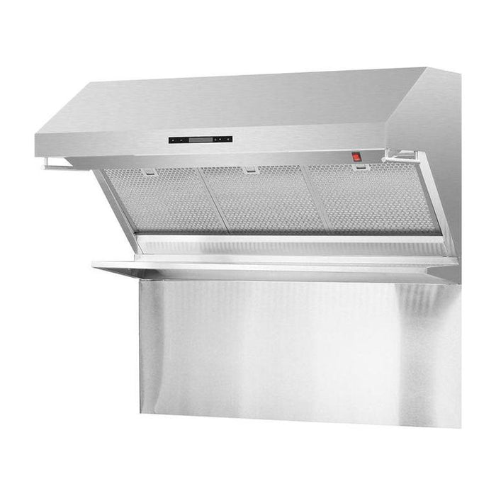 Forno 48" Gas Range + Wall Mount Range Hood + Refrigerator + Microwave Drawer + Dishwasher Appliance Package