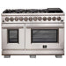 Forno 48-Inch Capriasca Dual Fuel Range with 240v Electric Oven - 8 Burners, Griddle, and 160,000 BTUs (FFSGS6187-48)