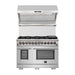 Forno 48-Inch Capriasca Dual Fuel Range with 240v Electric Oven - 8 Burners, Griddle, and 160,000 BTUs (FFSGS6187-48)