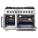 Forno 48-Inch Capriasca Gas Range with 8 Burners, 160,000 BTUs, & French Door Gas Oven in Stainless Steel (FFSGS6460-48)