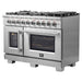 Forno 48-Inch Capriasca Gas Range with 8 Burners, 160,000 BTUs, & French Door Gas Oven in Stainless Steel (FFSGS6460-48)