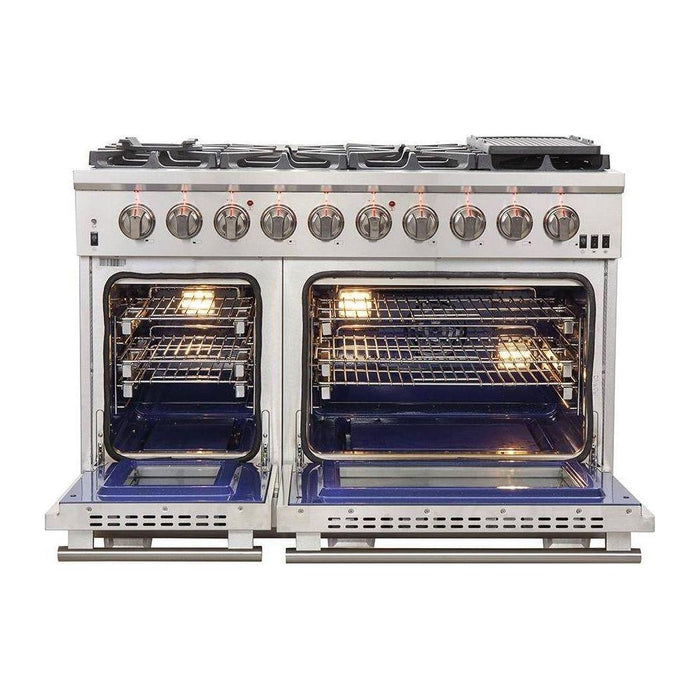 Forno 48-Inch Capriasca Gas Range with 8 Burners and 160,000 BTUs (FFSGS6260-48)