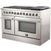 Forno 48 Inch Dual Fuel Range, Wall Mount Range Hood and Dishwasher Appliance Package