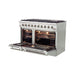 Forno 48-Inch Galiano Gas Range with 8 Burners and Reversible Griddle in Stainless Steel (FFSGS6244-48)