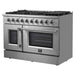 Forno 48-Inch Galiano Gas Range with 8 Gas Burners, 107,000 BTUs, & French Door Gas Oven in Stainless Steel (FFSGS6444-48)