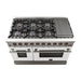 Forno 48-Inch Galiano Gas Range with 8 Gas Burners and Convection Oven in Stainless Steel with White Door (FFSGS6244-48WHT)