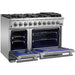 Forno 48 Inch Gas Burner/Electric Oven Pro Range, Dishwasher and Refrigerator Appliance Package