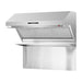 Forno 48-Inch Wall Mount Range Hood with Red Light Warmer, Shelf/Backsplash, and 1200 CFM Motor (FRHWM5029-48HB)