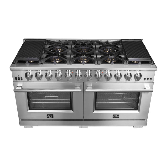 Forno 60-Inch Capriasca Gas Range with 10 Burners and 200,000 BTUs (FFSGS6260-60)