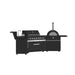 Forno All'Aperto Outdoor Kitchen Set with Grill, Sink & Bar Module, Gas Pizza Oven, Black Sintered Stone Countertops In Black FODKT2551BLK