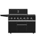 Forno All'Aperto Outdoor Kitchen Set with Grill, Sink & Bar Module, Gas Pizza Oven, Black Sintered Stone Countertops In Black FODKT2551BLK