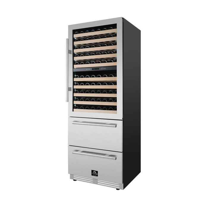 Forno Celano 30 Inch 21.3 Cu. Ft. Dual Zone Wine Cellar & Beverage Cooler FWCDR6697-30S