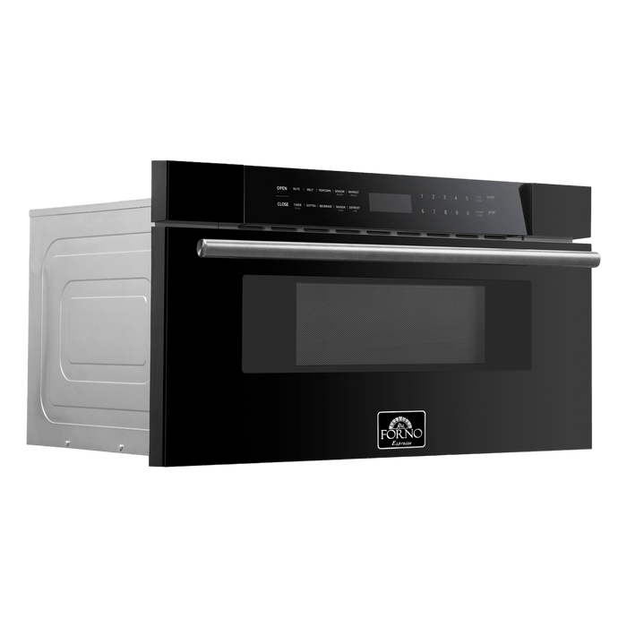 Forno Espresso Capoliveri 30 Inch 1.2 Cu. Ft. 1000 Watt Microwave Drawer In Black FMWDR3000-30BLK