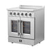 Forno Galiano 30-Inch French Door Electric Range with Convection Oven in Stainless Steel (FFSEL6917-30)