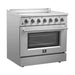 Forno Galiano 36-Inch Electric Range with Convection Oven In Stainless Steel FFSEL6083-36