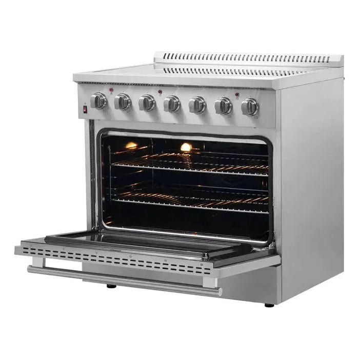 Forno Galiano 36-Inch Electric Range with Convection Oven In Stainless Steel FFSEL6083-36