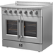 Forno Galiano 36-Inch French Door Electric Range with Convection Oven in Stainless Steel (FFSEL6917-36)