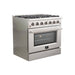 Forno Galiano 36-Inch  Gas Range with 6 Burners and Gas Convection Oven (FFSGS6244-36)