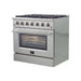 Forno Galiano 36-Inch  Gas Range with 6 Burners and Gas Convection Oven (FFSGS6244-36)