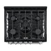 Forno Leonardo Espresso 30" Gas Range In Black with Stainless Steel Handle FFSGS1116-30BLK