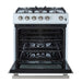 Forno Leonardo Espresso 30" Gas Range In White with Stainless Steel Handle FFSGS1116-30WHT