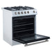 Forno Leonardo Espresso 30" Gas Range In White with Stainless Steel Handle FFSGS1116-30WHT