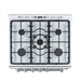 Forno Leonardo Espresso 30" Gas Range In White with Stainless Steel Handle FFSGS1116-30WHT