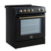 Forno Leonardo Espresso 30" Slide-In Induction Range In Black FFSIN0982-30BLK