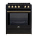 Forno Leonardo Espresso 30" Slide-In Induction Range In Black FFSIN0982-30BLK