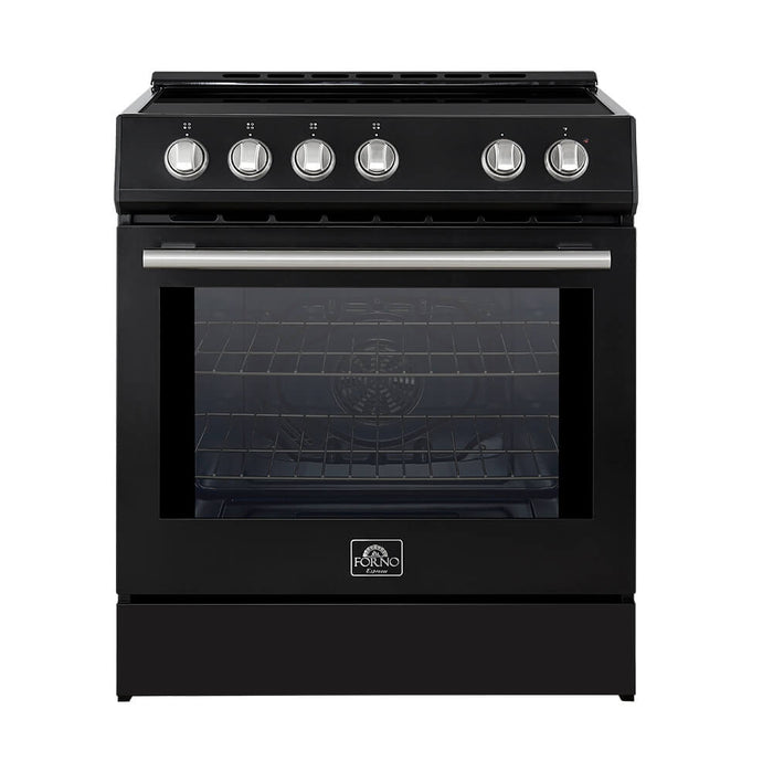 Forno Leonardo Espresso 30" Slide-In Induction Range In Black FFSIN0982-30BLK