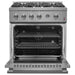 Forno Marco 30" Gas Range with 4 Burners and 4.32 Cu. Ft. Convection Oven In Stainless Steel FFSGS6277-30