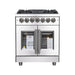 Forno Massimo 30-Inch Freestanding French Door Dual Fuel Range in Stainless Steel (FFSGS6325-30)