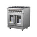 Forno Massimo 30-Inch Freestanding French Door Dual Fuel Range in Stainless Steel (FFSGS6325-30)