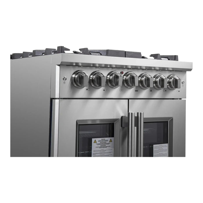 Forno Massimo 30-Inch Freestanding French Door Dual Fuel Range in Stainless Steel (FFSGS6325-30)