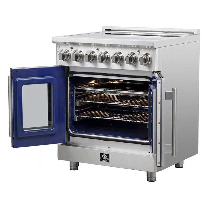 Forno Massimo 30-Inch Freestanding French Door Electric Range in Stainless Steel (FFSEL6955-30)