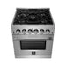 Forno Massimo 30-Inch Freestanding Gas Range in Stainless Steel (FFSGS6239-30)