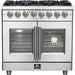 Forno Massimo 36-Inch Freestanding French Door Dual Fuel Range in Stainless Steel (FFSGS6325-36)