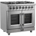 Forno Massimo 36-Inch Freestanding French Door Dual Fuel Range in Stainless Steel (FFSGS6325-36)