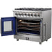 Forno Massimo 36-Inch Freestanding French Door Dual Fuel Range in Stainless Steel (FFSGS6325-36)