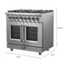 Forno Massimo 36-Inch Freestanding French Door Dual Fuel Range in Stainless Steel (FFSGS6325-36)