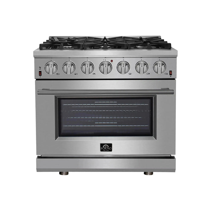 Forno Massimo 36-Inch Freestanding Gas Range in Stainless Steel (FFSGS6239-36)